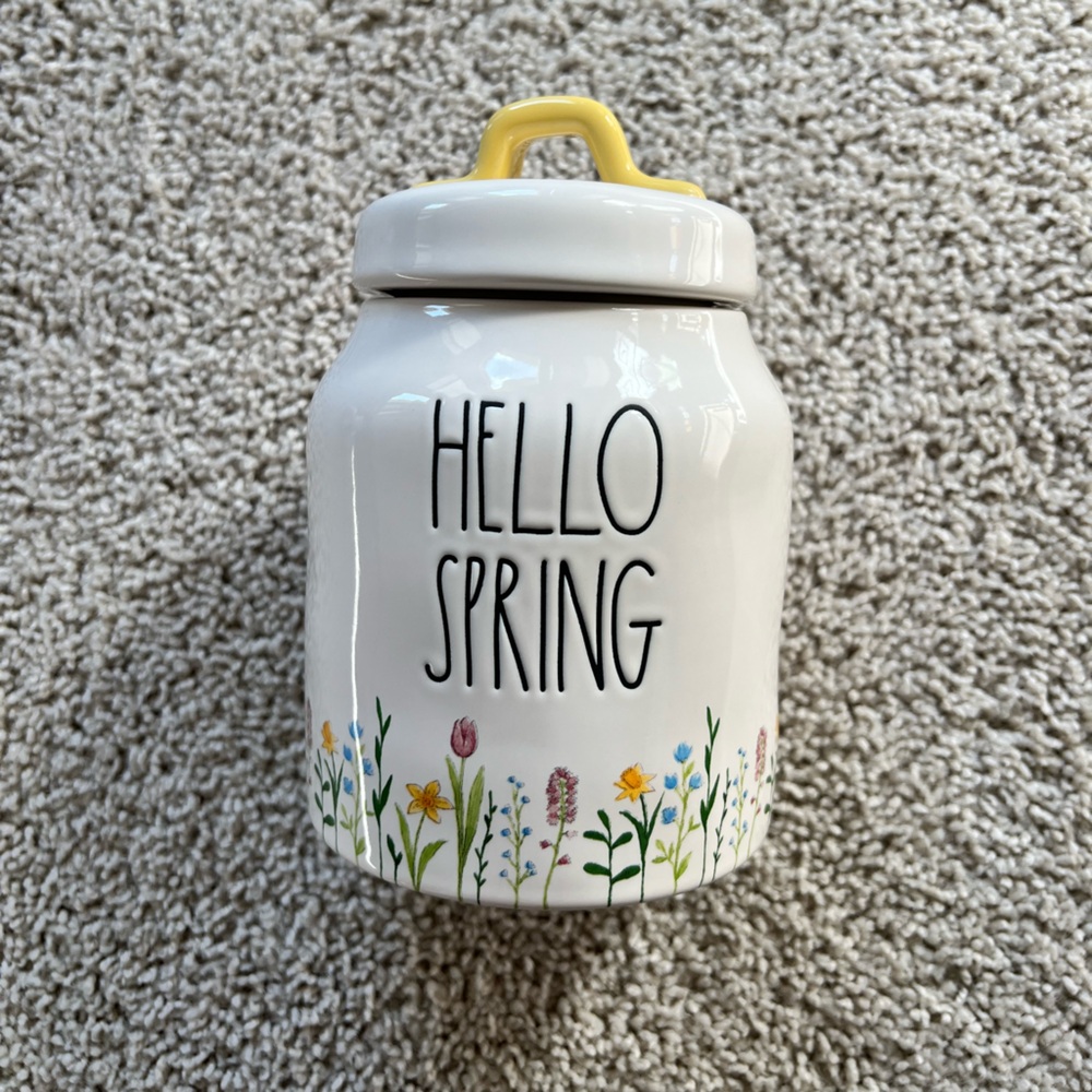Rae Dunn Hello Spring with Floral Border